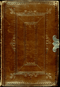 Image shows the front cover of the Ayr Manuscript. National Records of Scotland reference PA5/2/87