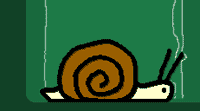 Cartoon image showing a snail in the bottom of a green glass bottle. Crown copyright 2012: National Records of Scotland.