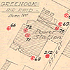 Map of bombs dropped on Greenock May 1941