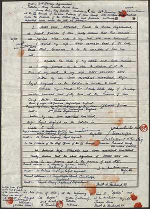 Will of James Bain NAS ref. SC70/8/1334/512