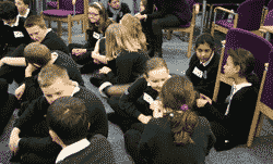 Pupils participating in a National Records of Scotland workshop. Crown copyright: National Records of Scotland