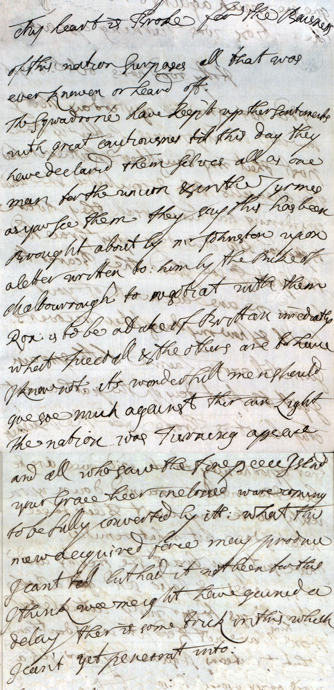 The image shows the first page of a letter from the Duke of Hamilton to his mother, National Records of Scotland, Hamilton Papers, reference GD406/1/7854