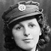 Detail from a photo of a woman in Auxiliary Territorial Services (ATS) uniform, image courtesy of Living Memory Association