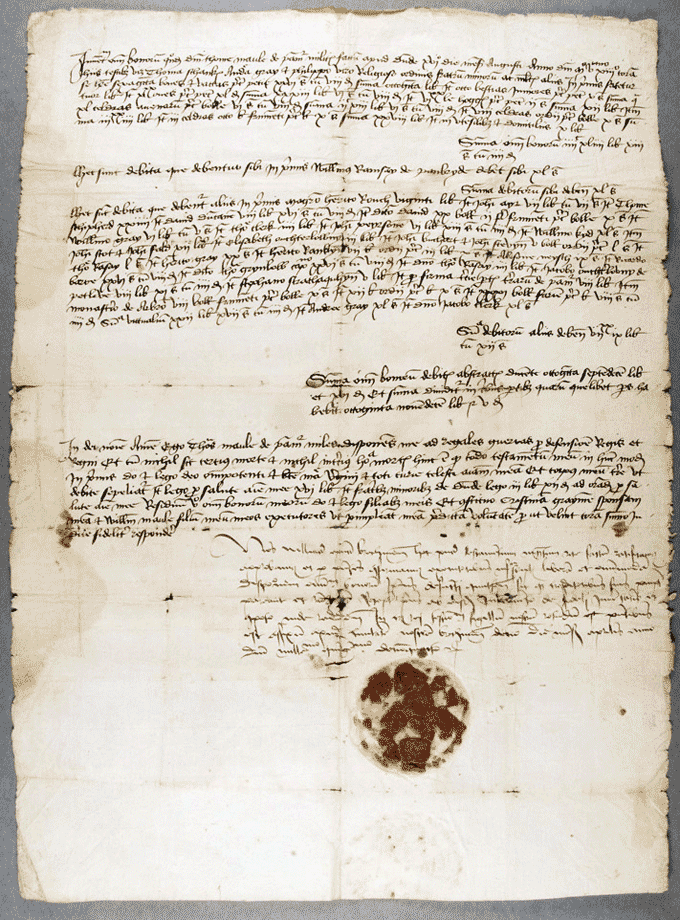 Image shows the testament of Sir Thomas Maule of Panmure. National Records of Scotland reference: GD45/17/5