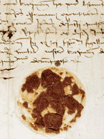 Image shows detail of the will of Sir Thomas Maule of Panmure. National Records of Scotland reference: GD45/17/5
