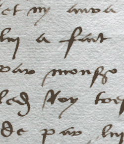 Image shows detail of a letter from Louis XII of France, 1512. National Records of Scotland reference: SP7/21/54