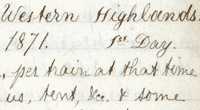 Detail from a page of Henry Paton's holiday diary. National Records of Scotland reference: GD1/1126/5