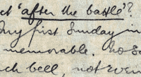 Detail of a page of Rev Robert Thomson's letter to Lady Clementine Waring. National Records of Scotland reference: GD372/87/12