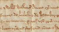 Images shows part of the Lübeck letter. Reproduced courtesy of Hansestadt Lübeck Archiv