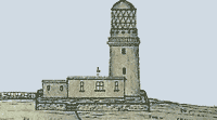 Image shows a drawing of the Flannan Isles Lighthouse Eilean Mor. Reproduced courtesy of the Royal Commission on the Ancient and Historical Monuments of Scotland and the Northern Lighthouse Board.