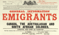 Detail of a poster encouraging emigration. Crown copyright: National Records of Scotland reference AF51/91/1.