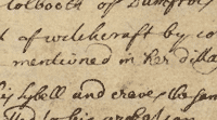 Detail of image of a witness statement. National Records of Scotland reference JC12/1/31.