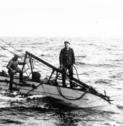 Image of two men on a German U-boat (Imperial War Museum reference: 20220)