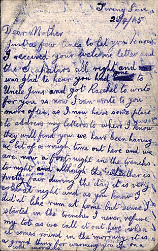 image of John Donachie’s letter