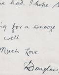 Detail from letter from John Douglas Hume to his mother. National Records of Scotland reference: GD486/34