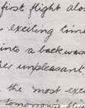 Detail from letter from John Douglas Hume to his mother. National Records of Scotland reference: GD486/54