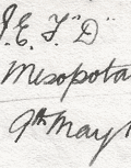 Detail from letter from John Douglas Hume to his mother. National Records of Scotland reference: GD486/105