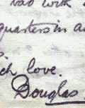 Detail from letter from John Douglas Hume to his mother. National Records of Scotland reference: GD486/102