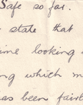 Detail of a letter from John Douglas Hume to his mother. National Records of Scotland reference: GD486/98
