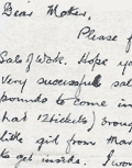 Detail from letter from John Douglas Hume to his mother. National Records of Scotland reference: GD486/133