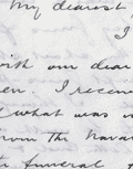 Detail from letter from Rev David Hume to his wife. National Records of Scotland reference: GD486/150