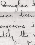 Detail from letter from J P Berry to Rev David Hume. National Records of Scotland reference: GD486/160