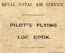 Detail of the cover of John Douglas Hume's PIlot's Flying Log Book. National Records of Scotland reference: GD486/175