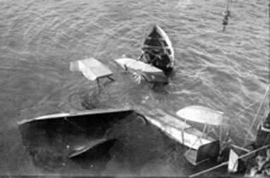 The image shows John Douglas Hume's first plane crash near Southampton Water. National Records of Scotland reference: GD486/179