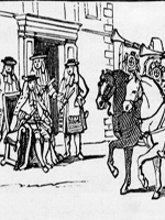 The image shows an extract from an engraving of the Riding of the Scottish Parliament, from Cassell's 'Old and New Edinburgh' vol.1, p.61