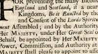 The image shows an extract from the first page of the Alien Act, 1705. National Records of Scotland, Hamilton Papers, GD406/M1/247/1